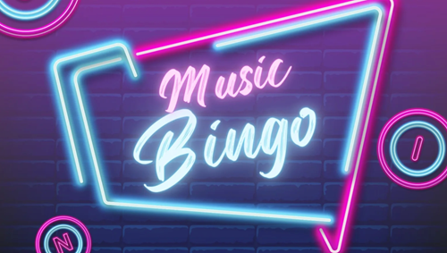 Music Bingo in a Neon Sign